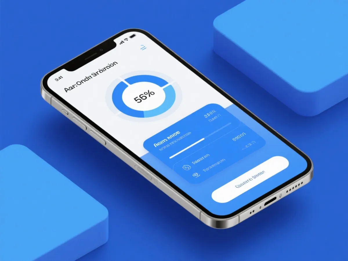 Modern mobile onboarding dashboard illustration