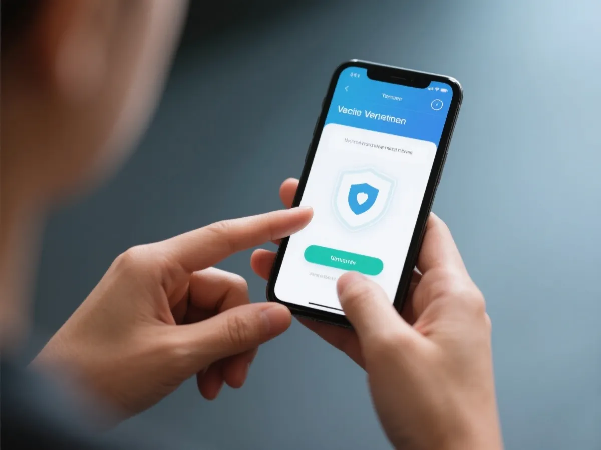Secure registration and app access illustration